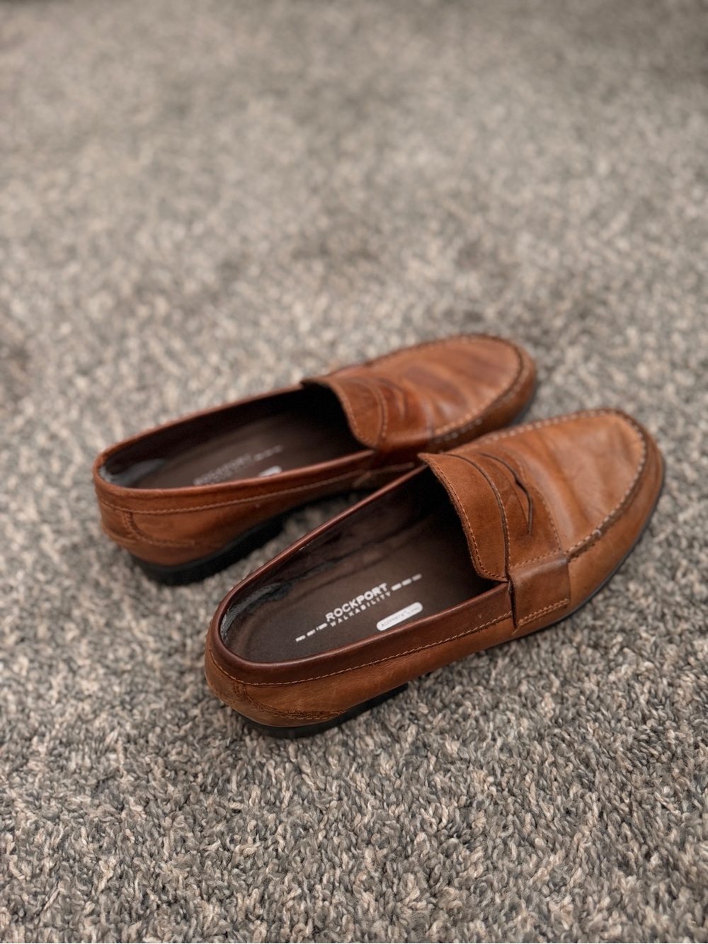 Rockport Men’s Brown Leather Penny Loafers